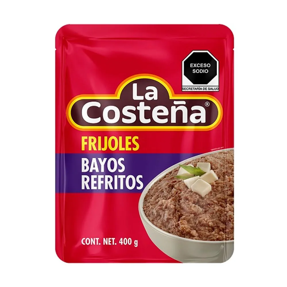 La Costeña Frijoles Bayos Refritos Bolsa 400g